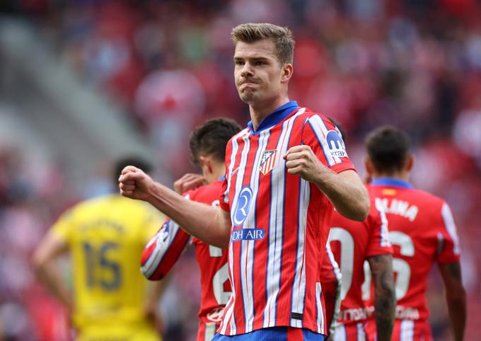 Norvežan Alexander Sorloth, ki bo čez poldrugi teden v ligi narodov gostoval v Ljubljani, je postavil končni rezultat na srečanju med Atleticom in Las Palmasom. | Foto: Reuters