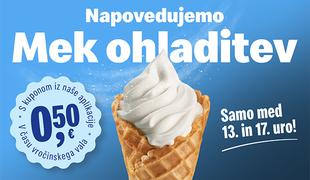 Ob prvem letošnjem vročinskem valu McDonald's predstavlja "Mek ohladitev"