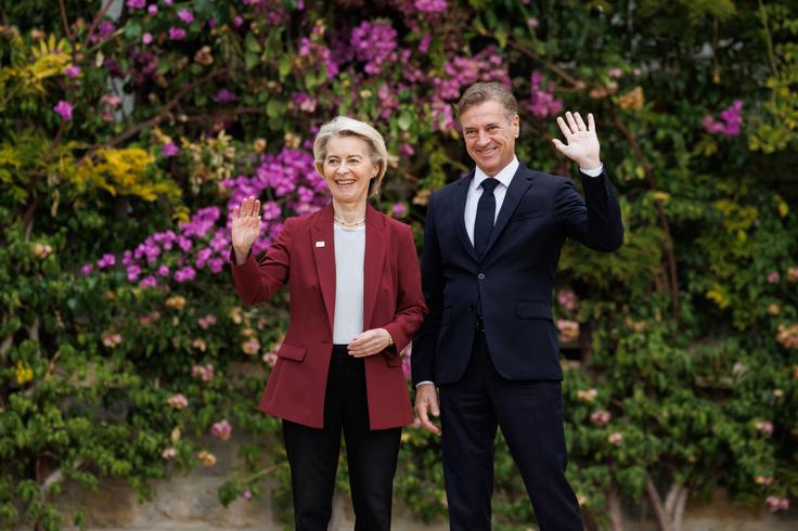 Robert Golob, Ursula von der Leyen, Portorož | Foto: STA