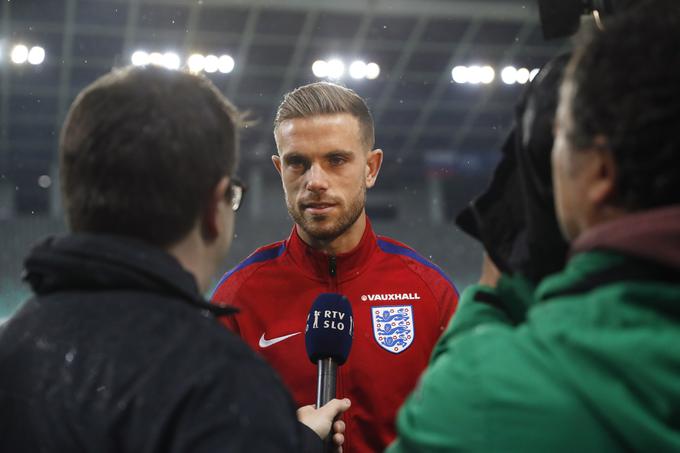 Angleški kapetan bo v Ljubljani nogometaš Liverpoola Jordan Henderson. | Foto: Reuters
