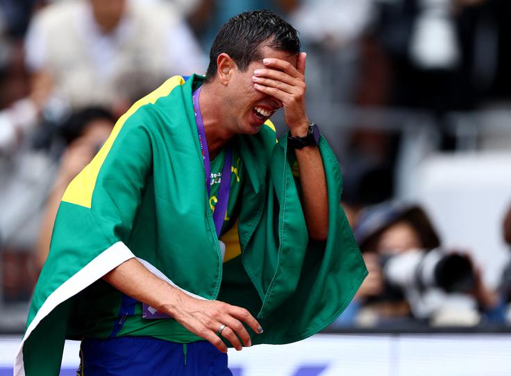 Caio Bonfim Caio Bonfim je osvojil prvo zlato medaljo na svetovnem prvenstvu. | Foto: Reuters
