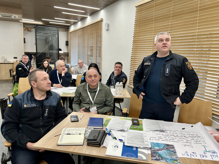 Usposabljanje na temo podnebnih sprememb in obvladovanj tveganj nesreč, ki ga je POTC izvedel v Ukrajini.  | Foto: POTC -Peace Operation Training Center