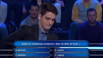 Bo tokrat v Milijonarju pretežko že prvo vprašanje? #video