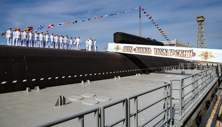 Predaja podmornice K-555 Knjaz Požarski v uporabo ruski mornarici | Foto: Reuters