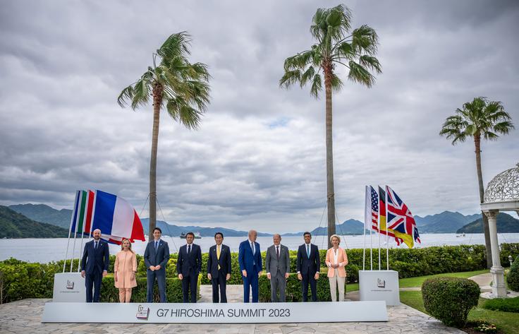 Voditelji G7 so se na vrhu v Hirošimi dogovorili za okrepitev sankcij proti Moskvi in se zavzeli za zmanjšanje gospodarske odvisnosti od Kitajske. Peking pa so pozvali, naj pritisne na Rusijo, da preneha z vojaško agresijo in umakne svoje sile iz Ukrajine. | Foto: Guliverimage/Vladimir Fedorenko