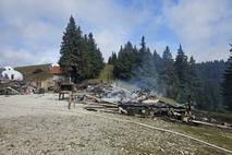 koča, Golte, požar