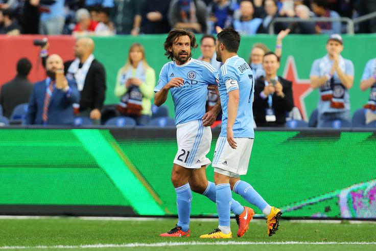 Andrea Pirlo in David Villa sta osrednja zvezdnika moštva New York City. | Foto: Reuters