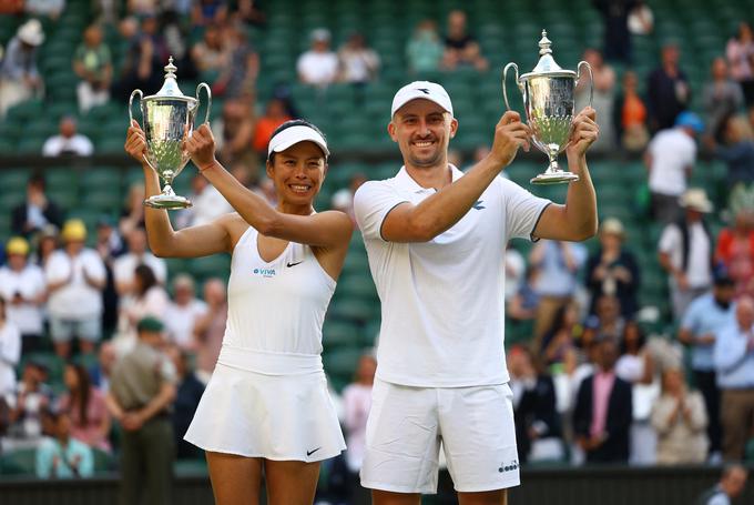 Hsieh Su-Wei in Jan Zielinski sta osvojila lovoriko v Wimbledonu. | Foto: Reuters
