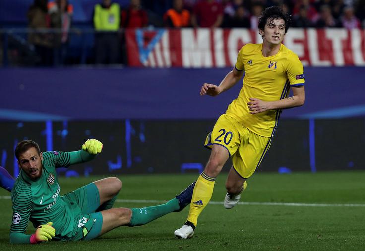 Jan Oblak je bil premagan prvič v ligi prvakov v tej sezoni. | Foto: Reuters