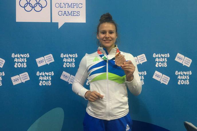 Metka Lobnik | Metka Lobnik je leta 2018 na olimpijskih igrah mladih v Buenos Airesu osvojila bronasto odličje (na sliki), tokrat ji to ni uspelo. | Foto STA