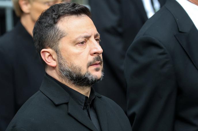 Volodimir Zelenski | Ukrajinski predsednik Volodimir Zelenski se je pogreba norveškega kralja udeležil skupaj z ženo. | Foto Reuters