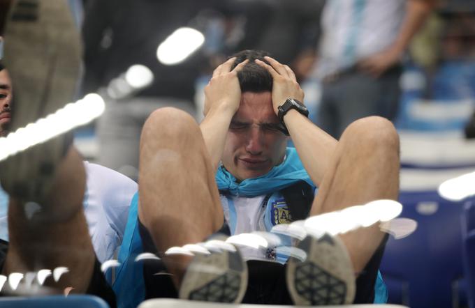 Objokani navijač Argentine na štadionu v Nižnem Novgorodu | Foto: Reuters