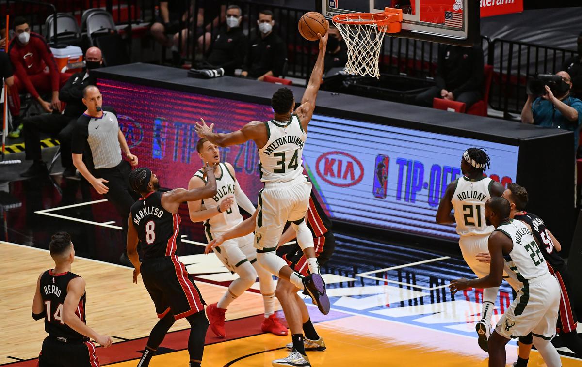 Milwaukee Miami | Košarkarji Milwaukeeja so izjemno predstavo na Floridi zaznamovali z novim rekordom lige in se Vročici maščevali za izpad v končnici lige NBA v prejšnji sezoni. | Foto Reuters