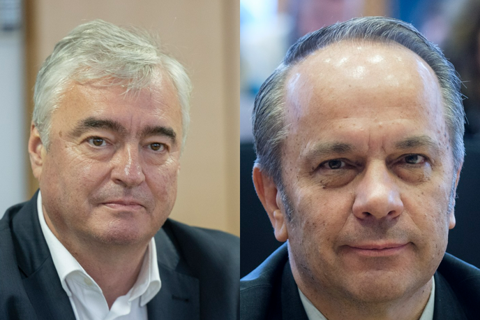 Milan Zver, Branko Grims | Zver je danes potrdil, da so ga v EPP po glasovanju o nezaupnici Evropski komisiji uradno obvestili o uvedbi začasnih sankcij proti njemu, ker ni upošteval uradnega stališča skupine, da se glasuje proti nezaupnici.  | Foto STA