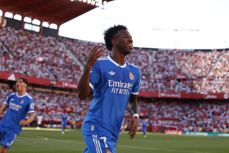 Vinicius Jr. je odločil zmagovalca na srečanju v Sevilli. | Foto: Reuters