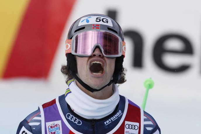 Lucas Braathen | Lucas Braathen je prepričljivo dobil slalom v Adelbodnu. | Foto Reuters