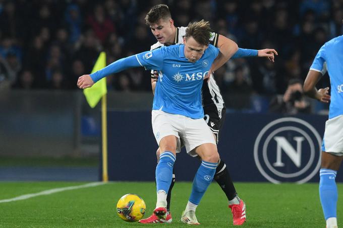 Jaka Bijol in soigralci iz Vidma so v Neaplju osvojili točko za remi z Napolijem 1:1. | Foto: Guliverimage