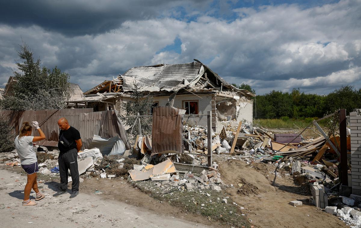 Napad pri Kijevu | Eksplozije so v soboto zvečer odjeknile v središču in vzhodno od Kijeva. | Foto Reuters