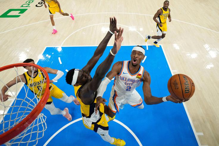Shai Gilgeous-Alexander je na prvi tekmi dosegel 38 točk, a tudi to ni pomagalo OKC do zmege | Foto: Reuters