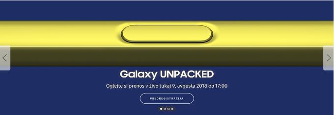 Zlata barva sporoča, da bo eden od poudarkov novega phableta Samsung Galaxy Note 9 gotovo na prenovljenem pisalu S-Pen. | Foto: Samsung