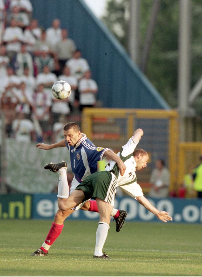 Na nepozabni tekmi med Slovenijo in Jugoslavijo v Charleroiju leta 2000 | Foto: Getty Images