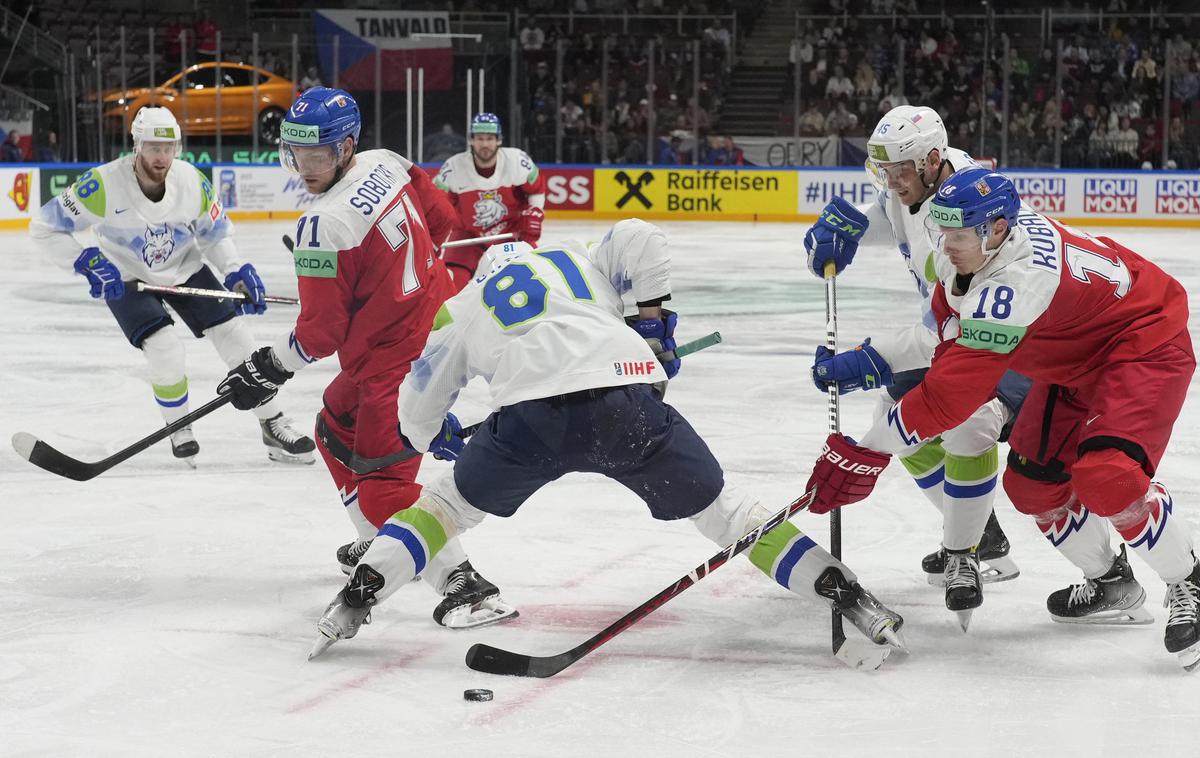 SP v hokeju 2023: slovenska hokejska reprezentanca : Češka | Slovenci so po preobratu izgubili s favoriziranimi Čehi. | Foto Reuters