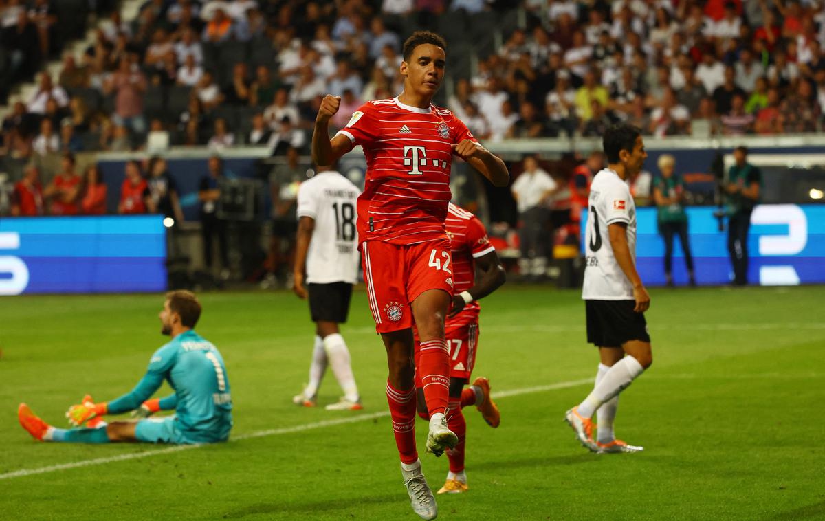 Bayern Jamal Musiala | Jamal Musiala je na prvih dveh uradnih tekmah sezone zabil tri gole. | Foto Reuters
