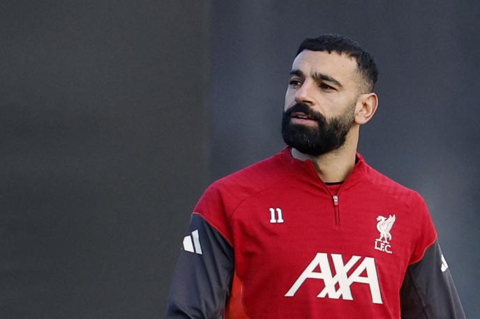 Mohamed Salah | Mohamed Salah je sodeloval na ponedeljkovem treningu, a na tekmo v Milano ne potuje. | Foto Reuters