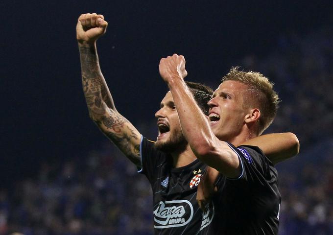 Petar Stojanović je z Dinamom osvojil že svoj tretji naslov hrvaškega prvaka, z Zagrebčani pa se je uvrstil tudi v finale pokala, kjer se bo udaril z Rijeko. | Foto: Reuters