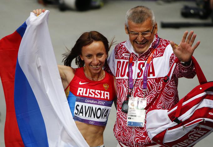 Vladimir Kazarin je nekdanji trener Marije Savinove, olimpijske prvakinje v teku na 800 metrov, ki so ji dokazali uporabo prepovedanih sredstev.  | Foto: Reuters