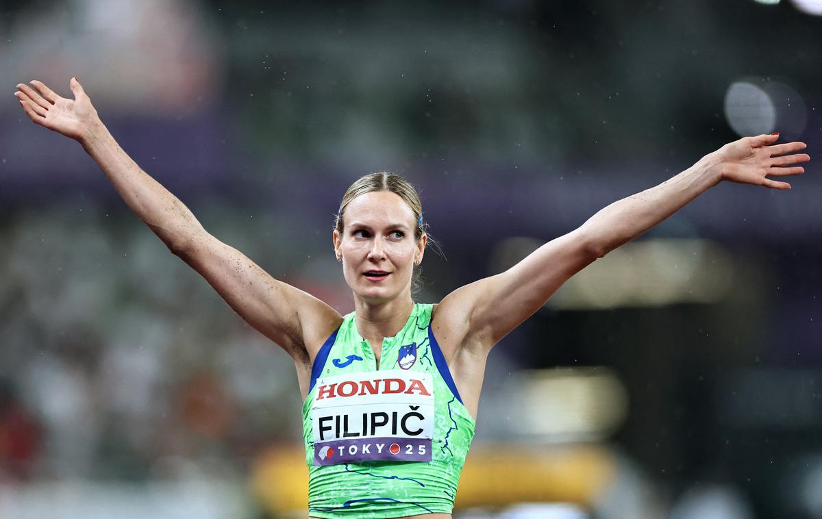 Neja Filipič, Tokio 2025 | Neja Filipič je v finalu troskoka zasedla deveto mesto, v tretji seriji je preskočila 14 metrov. | Foto Reuters