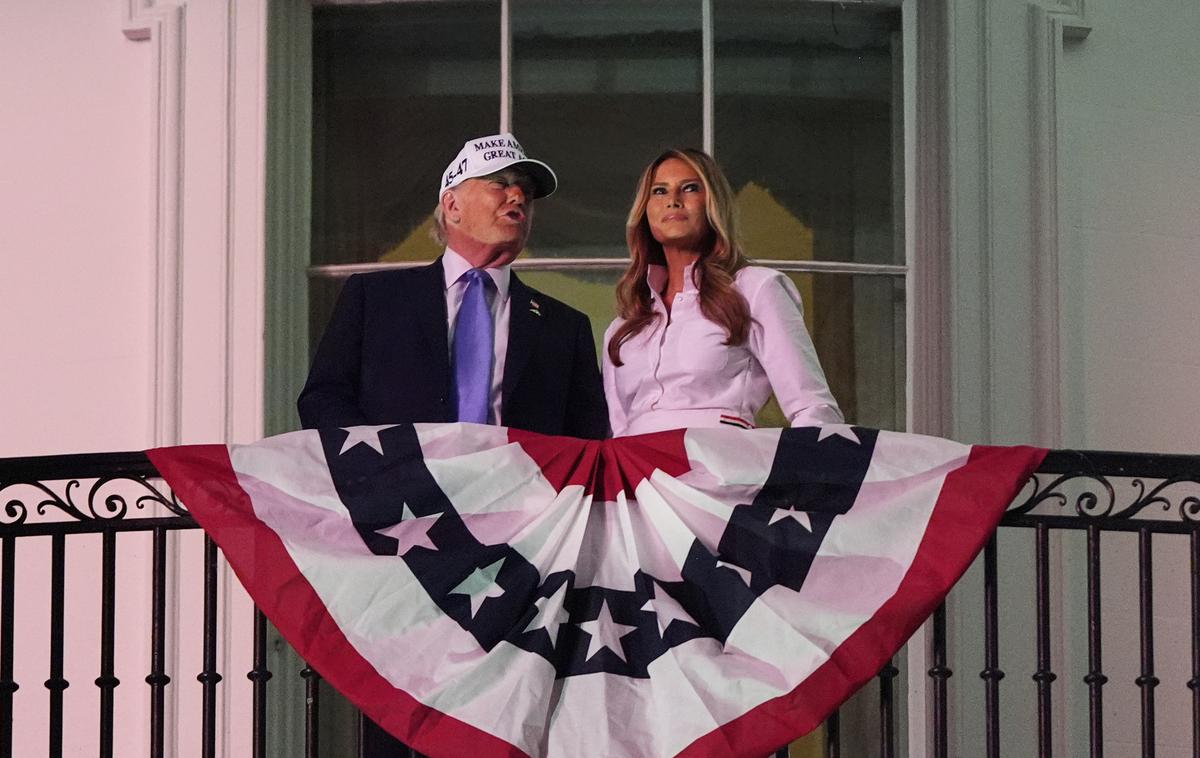 Donald in Melania Trump | Donald in Melania Trump na balkonu Bele hiše | Foto Guliverimage
