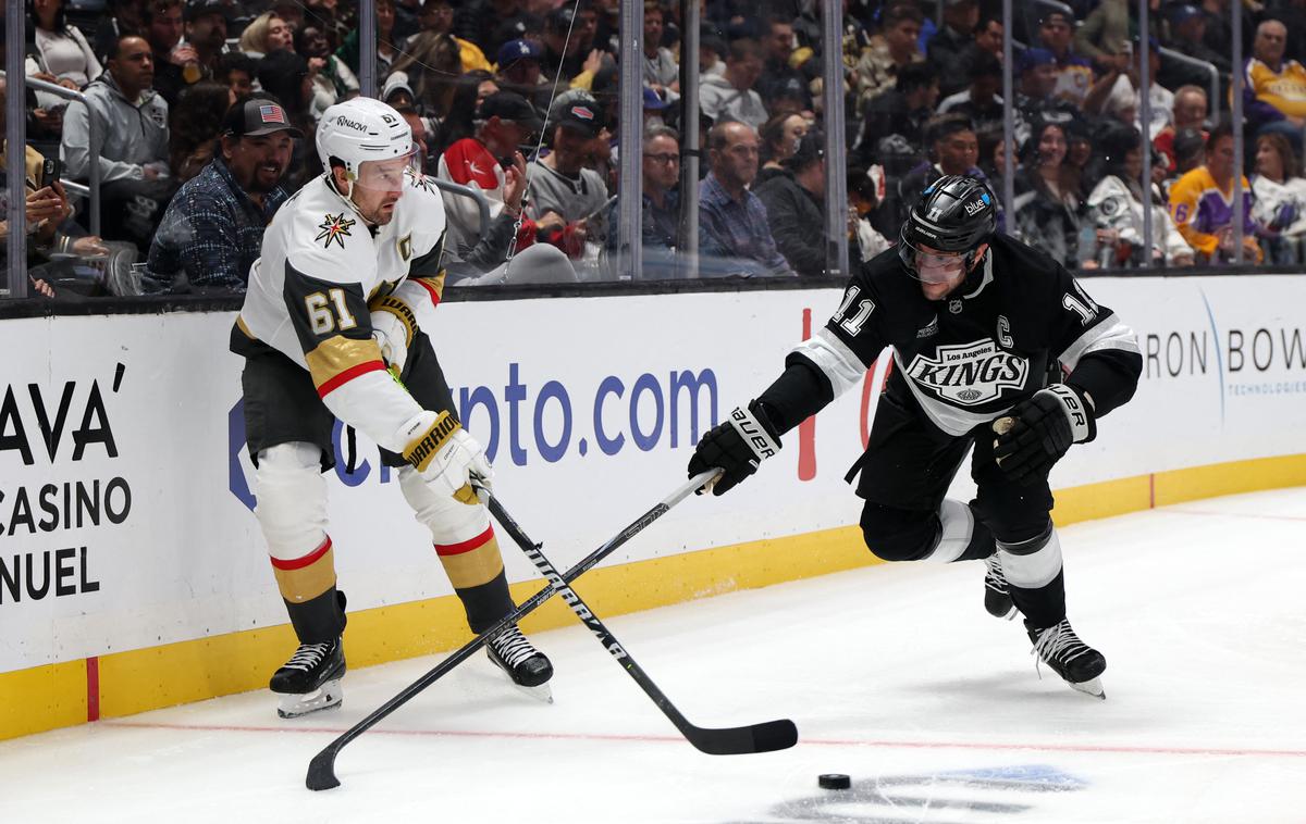 Anže Kopitar | Anže Kopitar in njegovi LA Kings bi z zmago prehiteli Vegas Golden Knights. | Foto Reuters