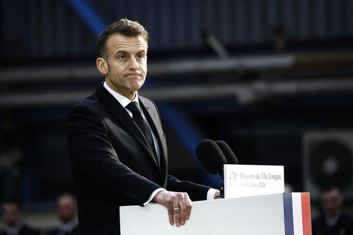 Emmanuel Macron | Emmanuel Macron je dejal, da v svetu vidi vse večjo jedrsko grožnjo, in se čuti dolžnega, da Franciji zagotovi, da odvračanje ostane verodostojno. | Foto Reuters