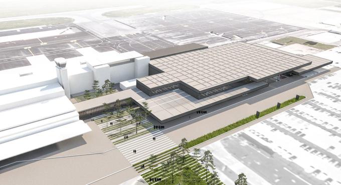 Vizija brniškega letališča z novim terminalom. | Foto: Fraport
