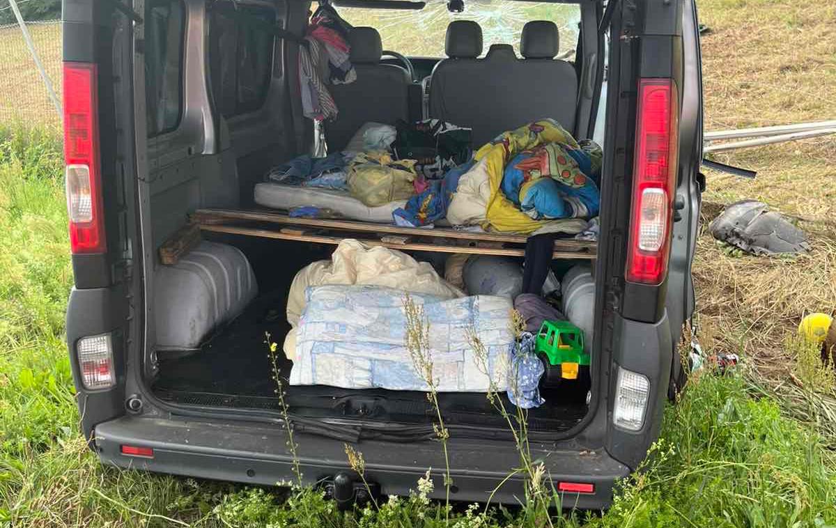 nesreča kombi | Foto Bralec