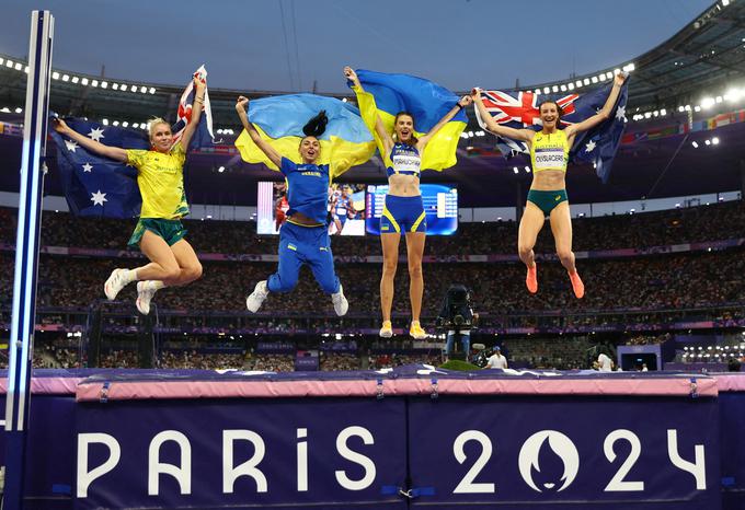 Kvartet dobitnic olimpijskih kolajn v skoku v višino. | Foto: Reuters