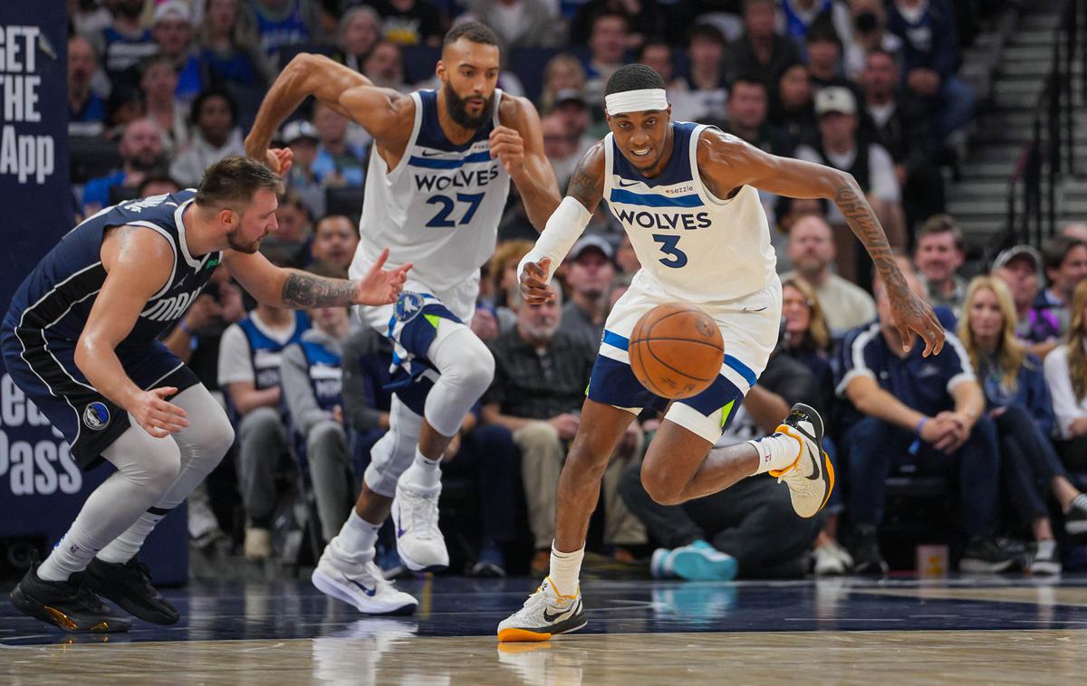 Luka Dončić, Dallas Mavericks | Luka Dončić in Dallas Mavericks so v ponovitvi lanskega konferenčnega finala premagali Minnesoto. | Foto Reuters