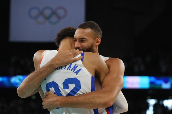 Pariz 2024 košarka polfinale Francija Victor Wembanyama Rudy Gobert | Rudy Gobert ne bo igral na evropskem prvenstvu. | Foto Reuters