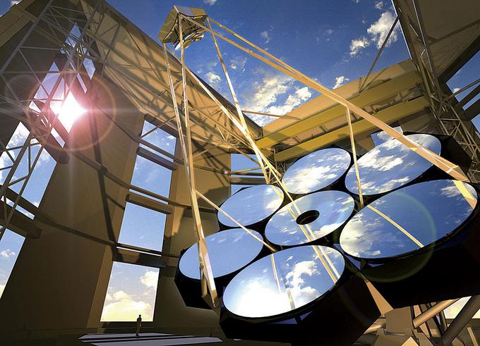 S sedmimi ogledali s premerom 25 metrov bo imel Magellanov teleskop desetkrat več moči za odkrivanje manjših delov kot svetovno znani Hubblov teleskop. | Foto: Giant Magellan Telescope