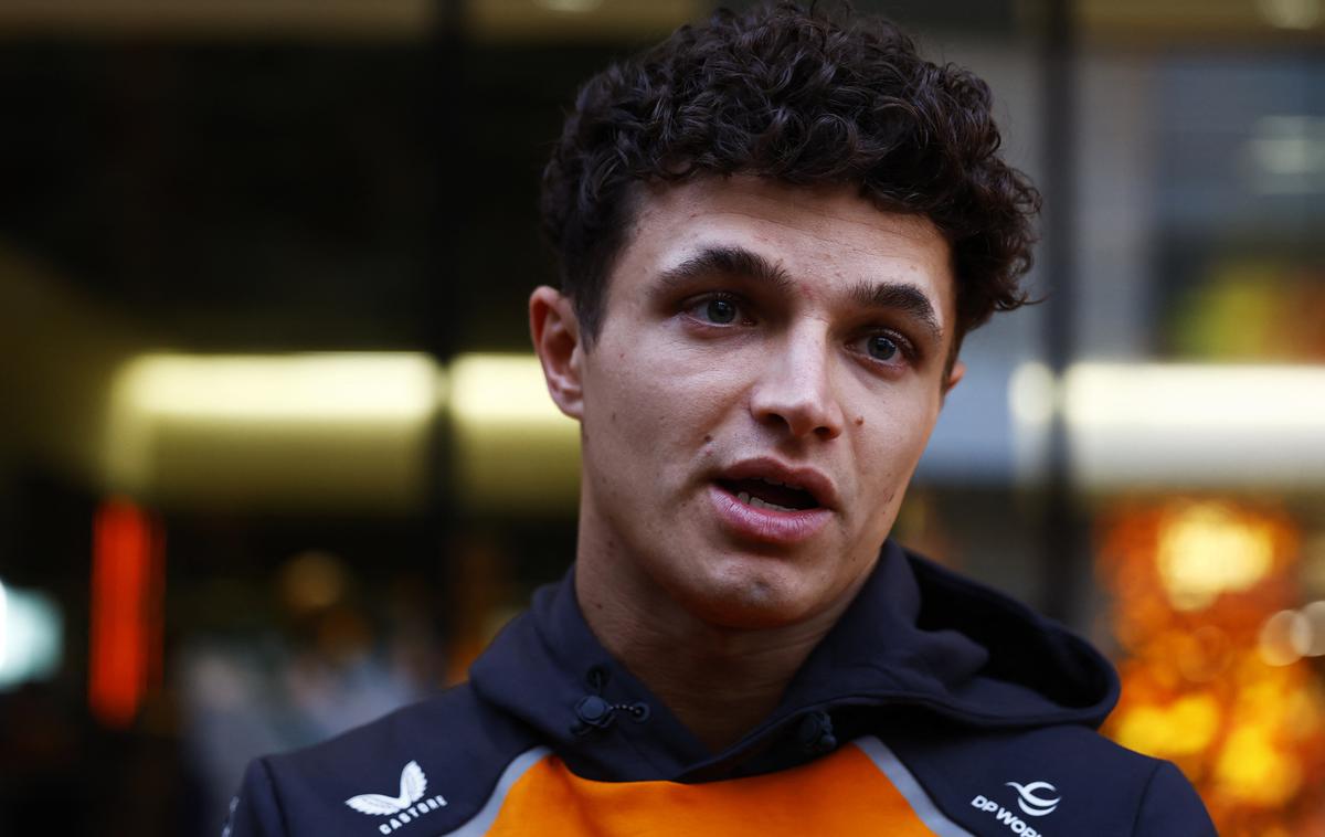 Katar Lando Norris | Lando Norris je na predzadnjo dirko prišel z le 24 točkami prednosti, saj je bil v Las Vegasu po drugem mestu diskvalificiran. | Foto Reuters