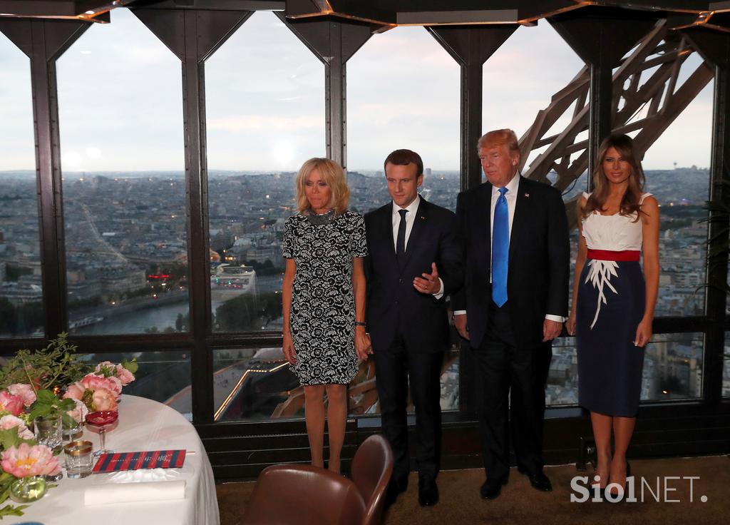 donald trump, melania trump, emmanuel macron, brigitte trogneux