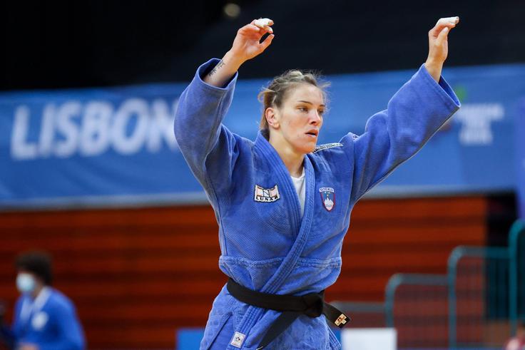 Anka Pogačnik, lanska zmagovalka Zagreba, je v odločilni borbi še tretjič v karieri ugnala Aleksandro Samardžić. | Foto: Guliverimage/Vladimir Fedorenko