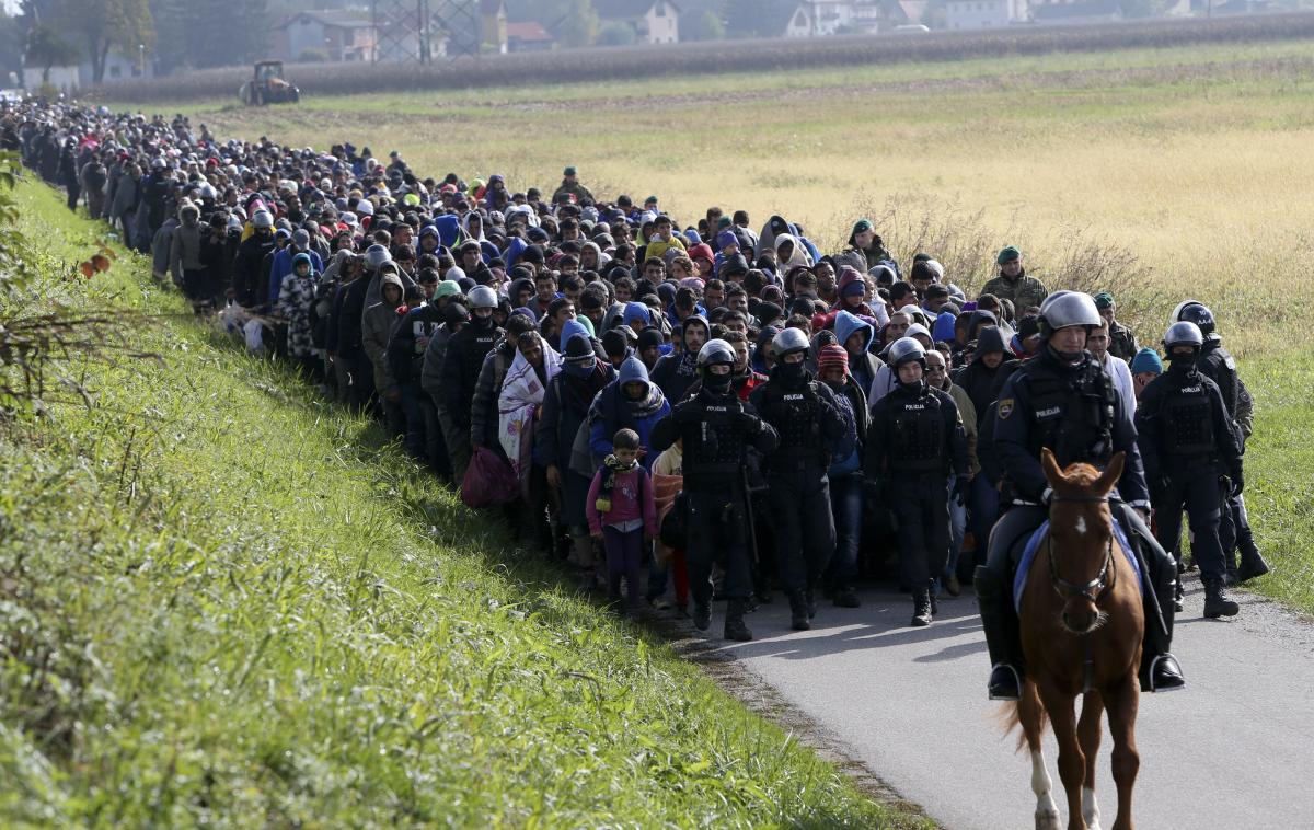 Migrantska kriza | Po predlogu SDS bi moral DZ vlado tudi pozvati k aktivnostim za sestanek z odgovornimi v vladah držav članic EU, ki so prizadete zaradi povečanega števila nezakonitih migracij na balkanski poti z namenom organizirati močne mejne sile za pomoč Hrvaški pri varovanju zunanjih meja EU. | Foto Reuters
