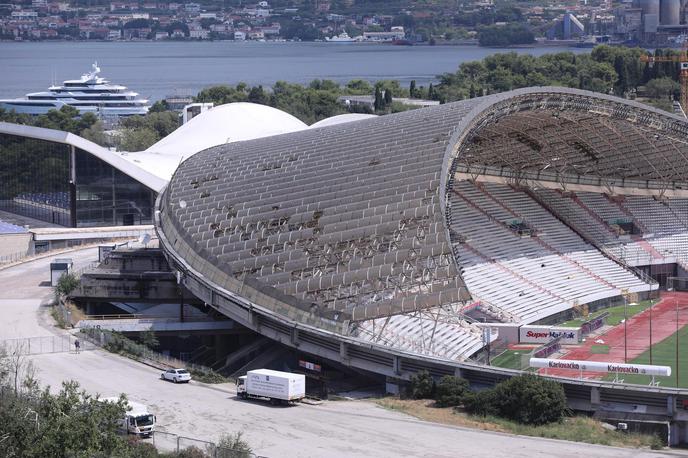 Poljud Hajduk poplave | Na stadionu Poljud, na katerem tekme igra Hajduk, je neurje povzročilo veliko škode. | Foto Ivo Cagalj/PIXSELL