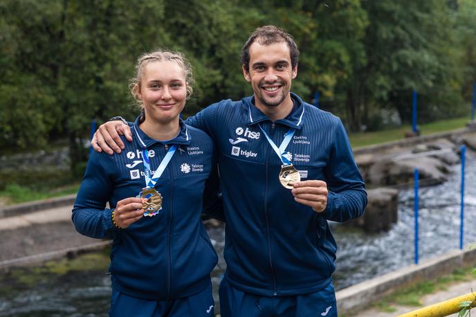 Ana Šteblaj Anže Urankar Skopje 2025 | V sprintu na divjih vodah sta tudi v Skopju kraljevala Ana Šteblaj in Anže Urankar. | Foto Jon Šenk