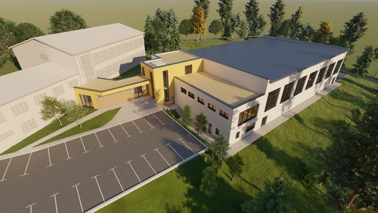 Postojna je dobila novo športno dvorano, ki bo svoja vrata odprla v začetku marca.  | Foto: STA