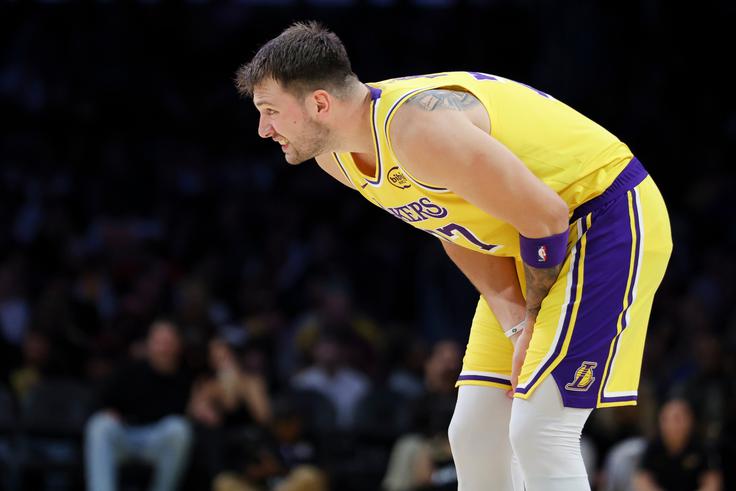 Luka Dončić, Los Angeles Lakers Dončić je v prvem polčasu dosegel 32 točk. | Foto: Guliverimage