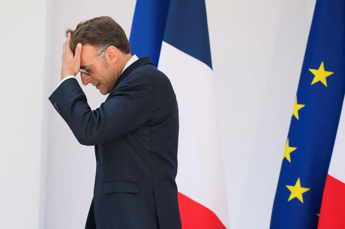 Emmanuel Macron | "Sporočilo, ki ga pošiljamo svetu, je naslednje: Da, mir je naš cilj. Da, cenimo svobodo in vladavino prava. In da, pripravljeni smo se boriti za njuno zaščito. Vedno, po potrebi tudi s krvjo," je v govoru pred vojaško parado dejal Emmanuel Macron.  | Foto Reuters