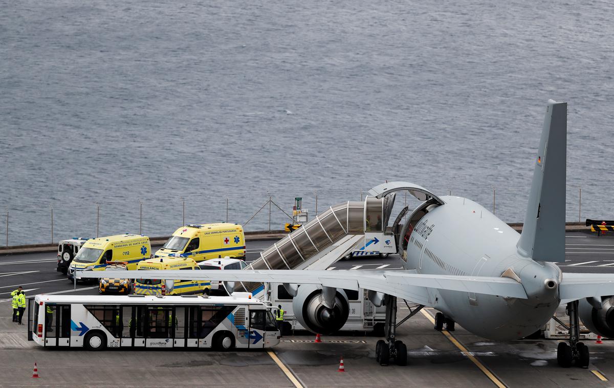 Nesreča Madeira | Nemška vlada je ponudila posebno vojaško letalo, ki je sredi dneva poletelo z Madeire. | Foto Reuters